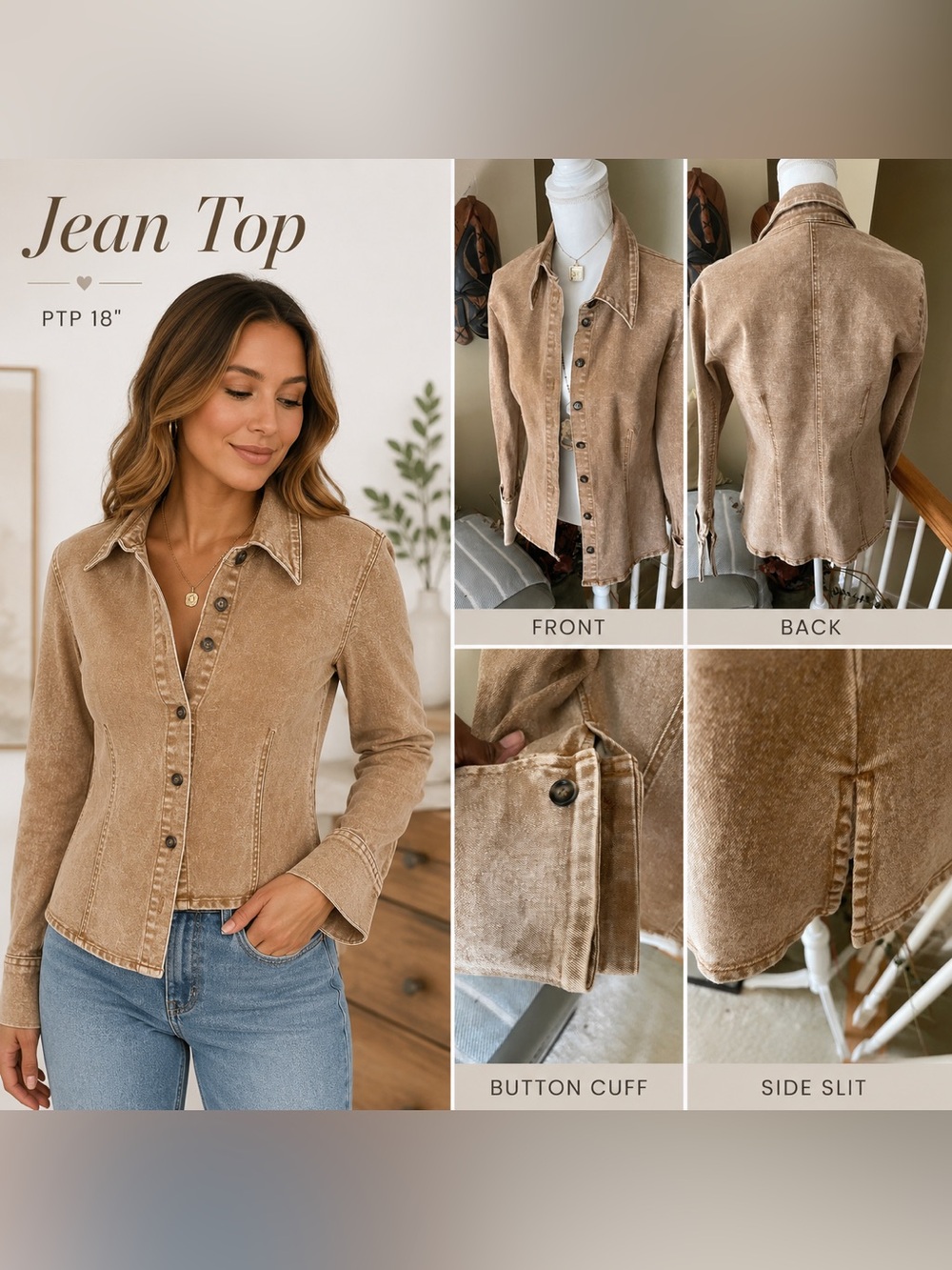 NWT-Free Market Beige Shirt/Jacket